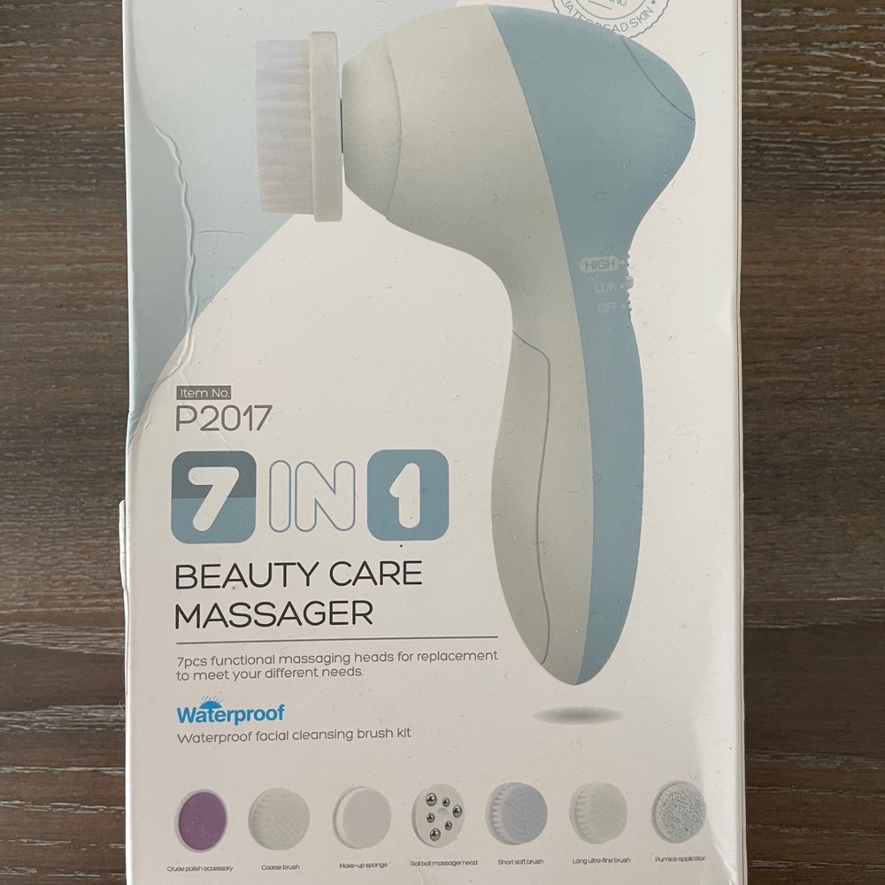 Facial Cleansing Brush with 7 Heads Waterproof New